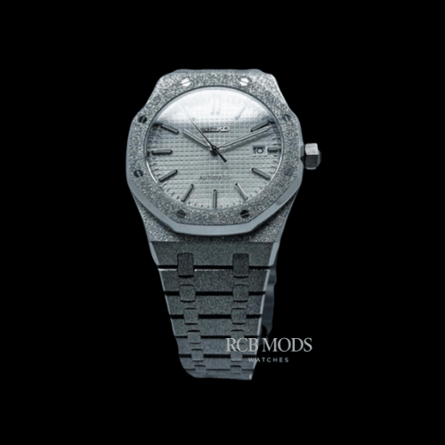 Royal Seikoak White Iced Out