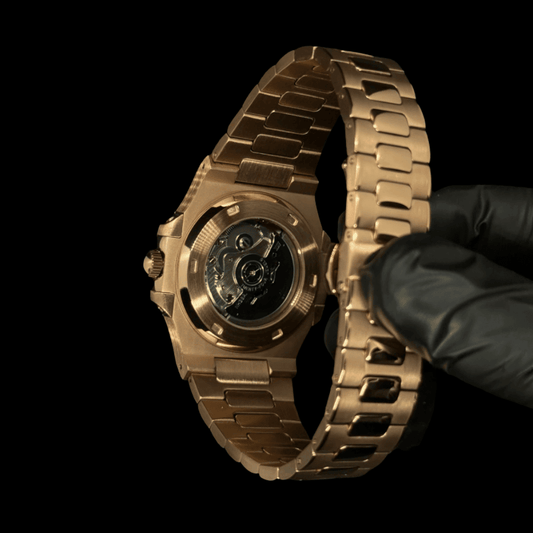 Nautilus Openheart Rose Gold Black