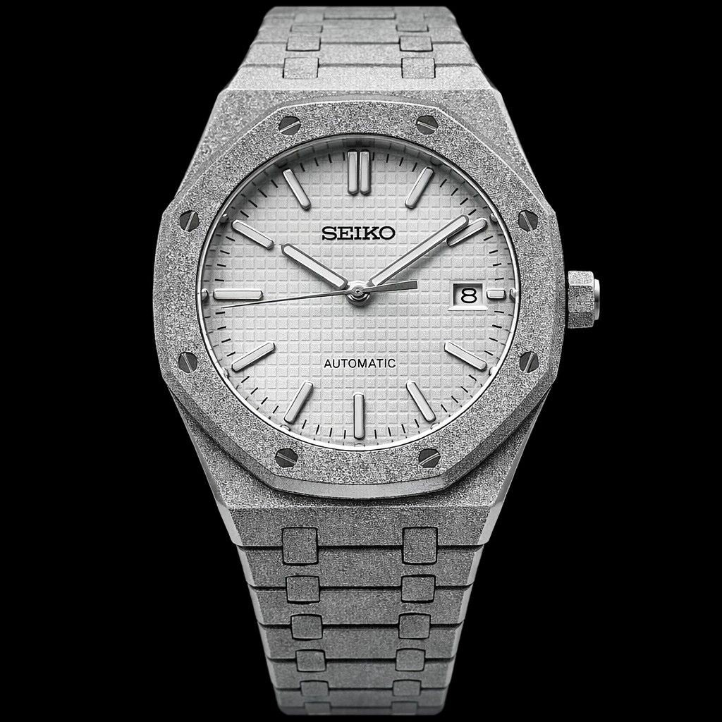 Royal Seikoak White Iced Out