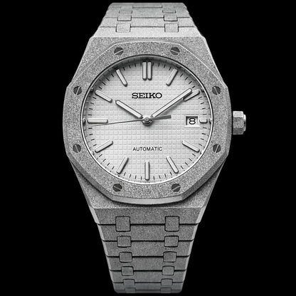 Royal Seikoak White Iced Out