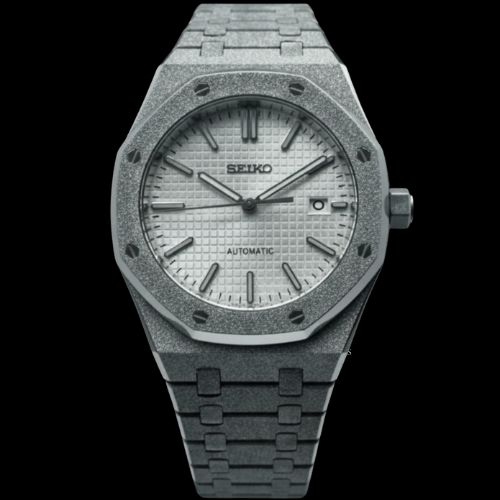 Royal Seikoak White Iced Out