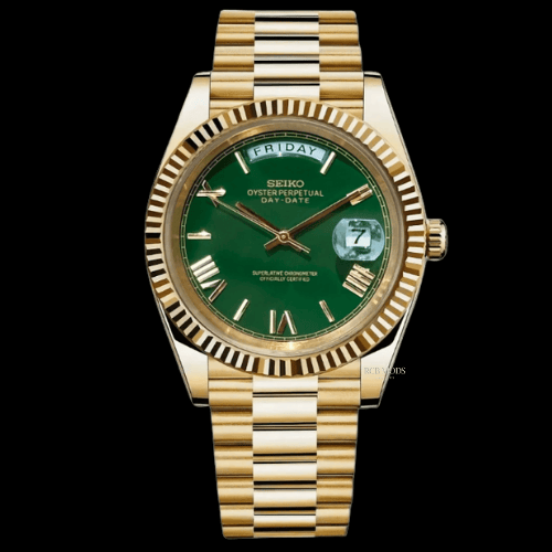 Seikojust Daydate Gold Green