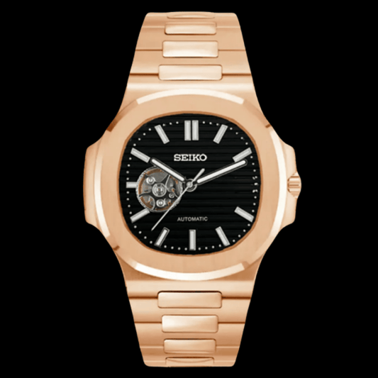 Nautilus Openheart Rose Gold Black