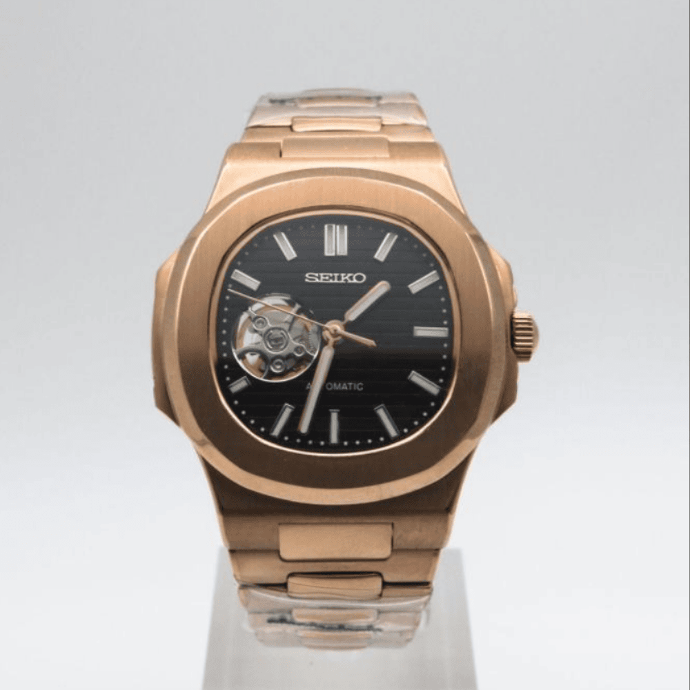 Nautilus Openheart Rose Gold Black
