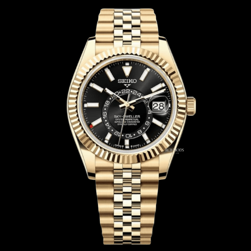 Seikojust Sky Dweller Gold Black