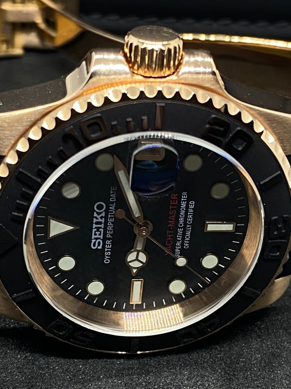 Yatch Master Rose Gold Black