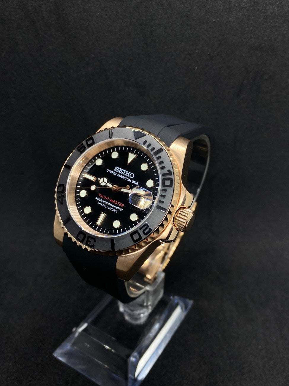 Yatch Master Rose Gold Black