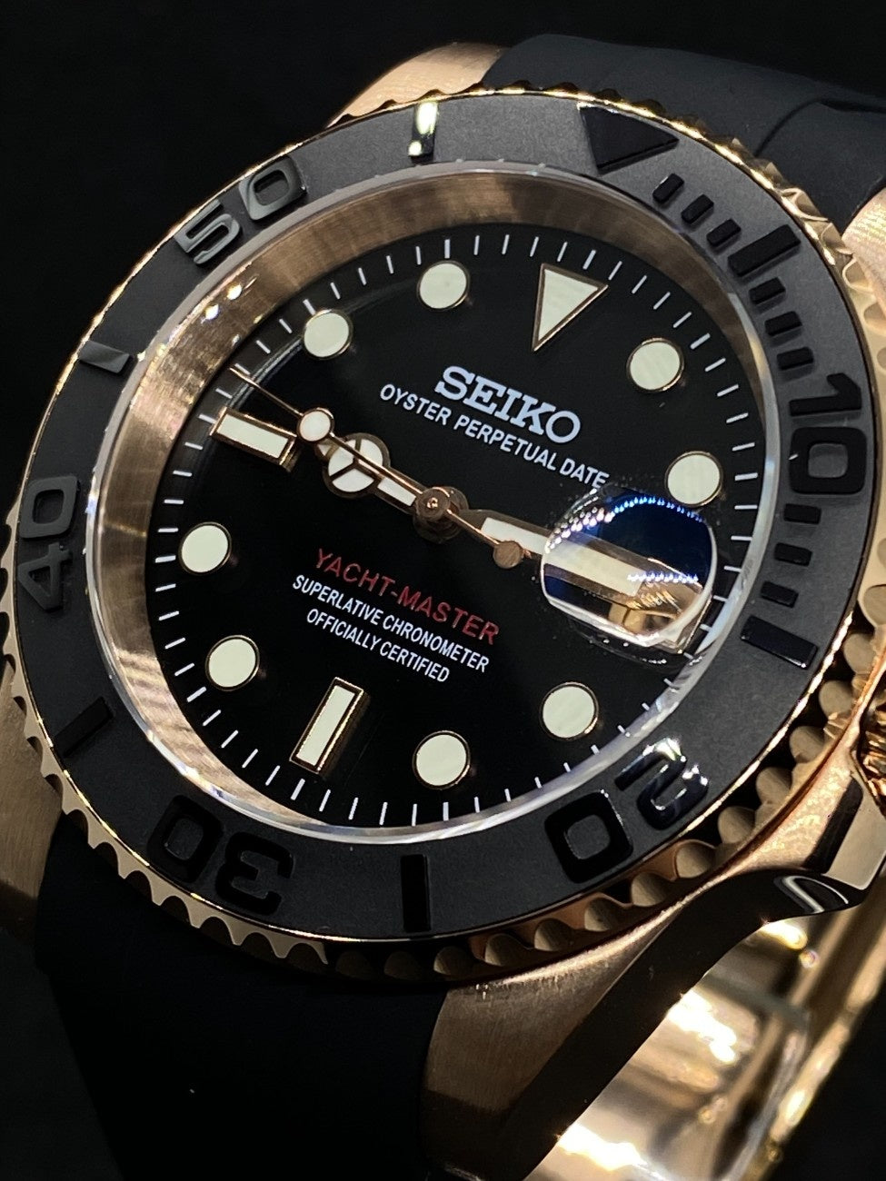 Yatch Master Rose Gold Black