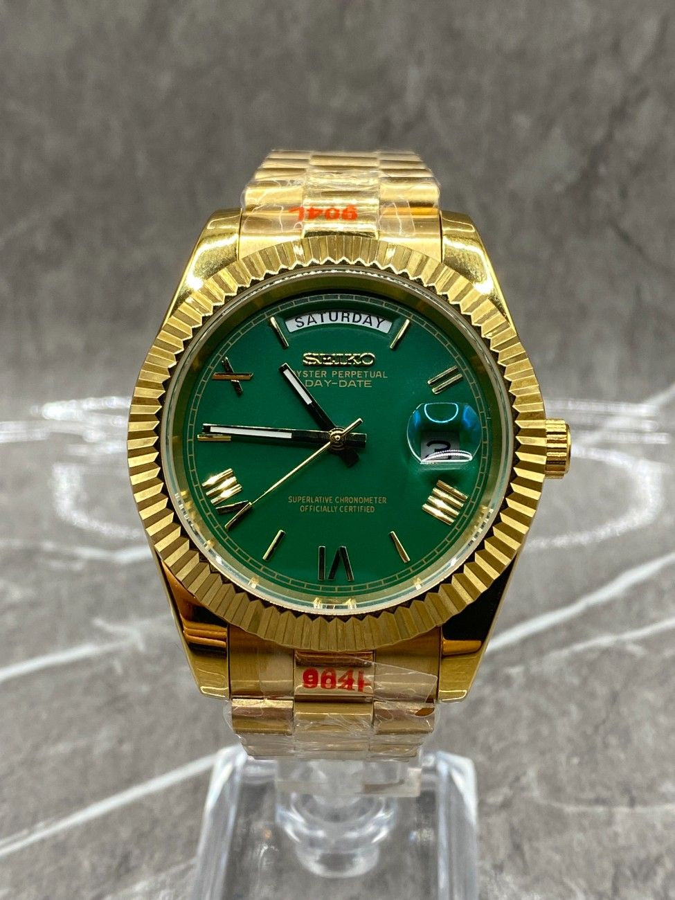 Seikojust Daydate Gold Green