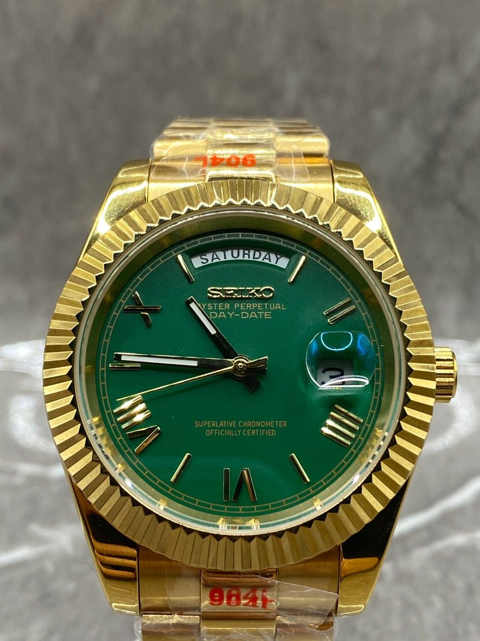 Seikojust Daydate Gold Green