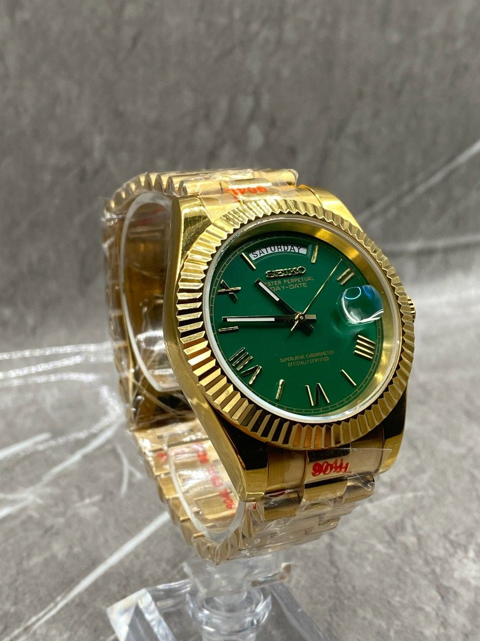 Seikojust Daydate Gold Green