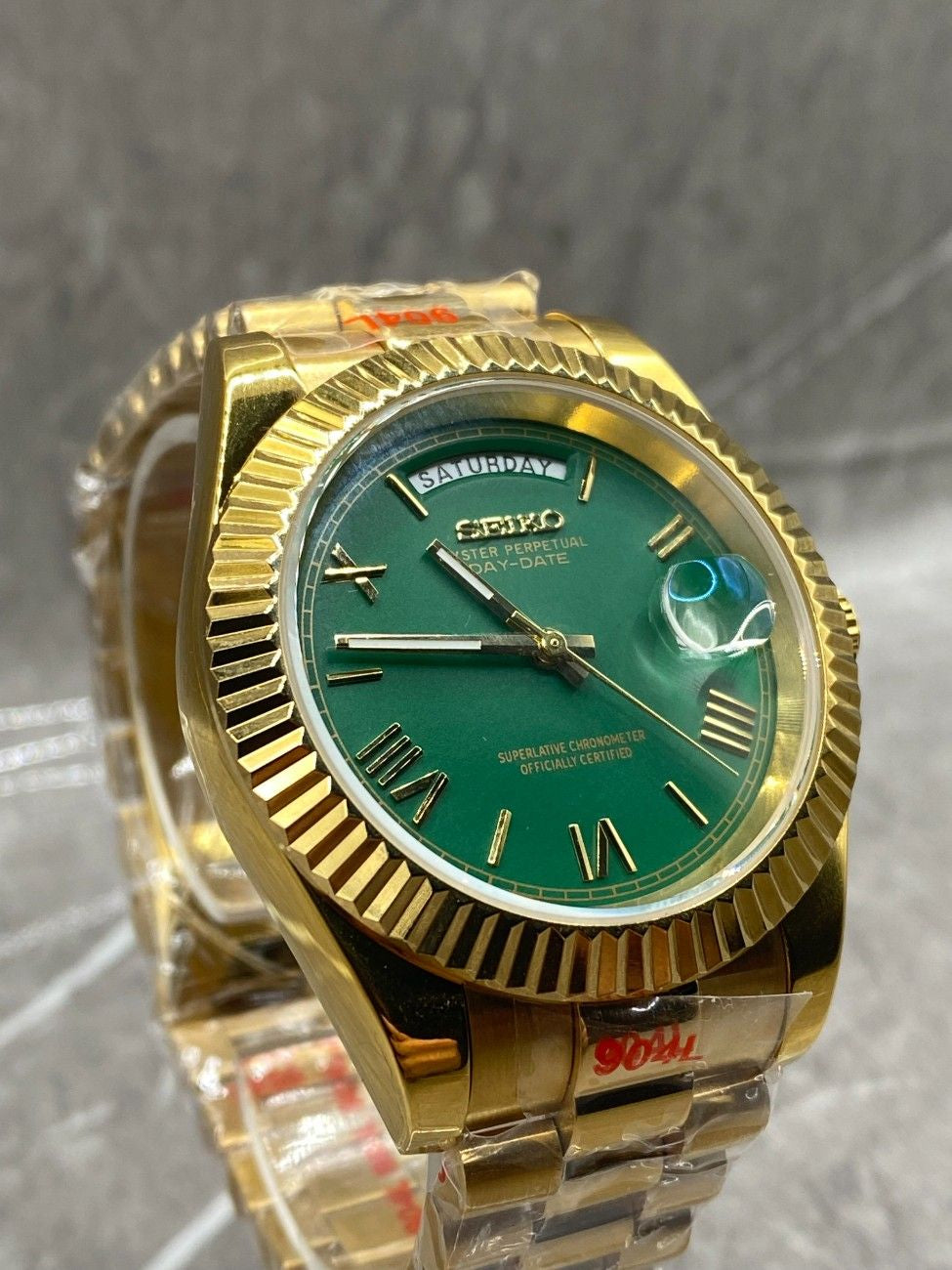 Seikojust Daydate Gold Green