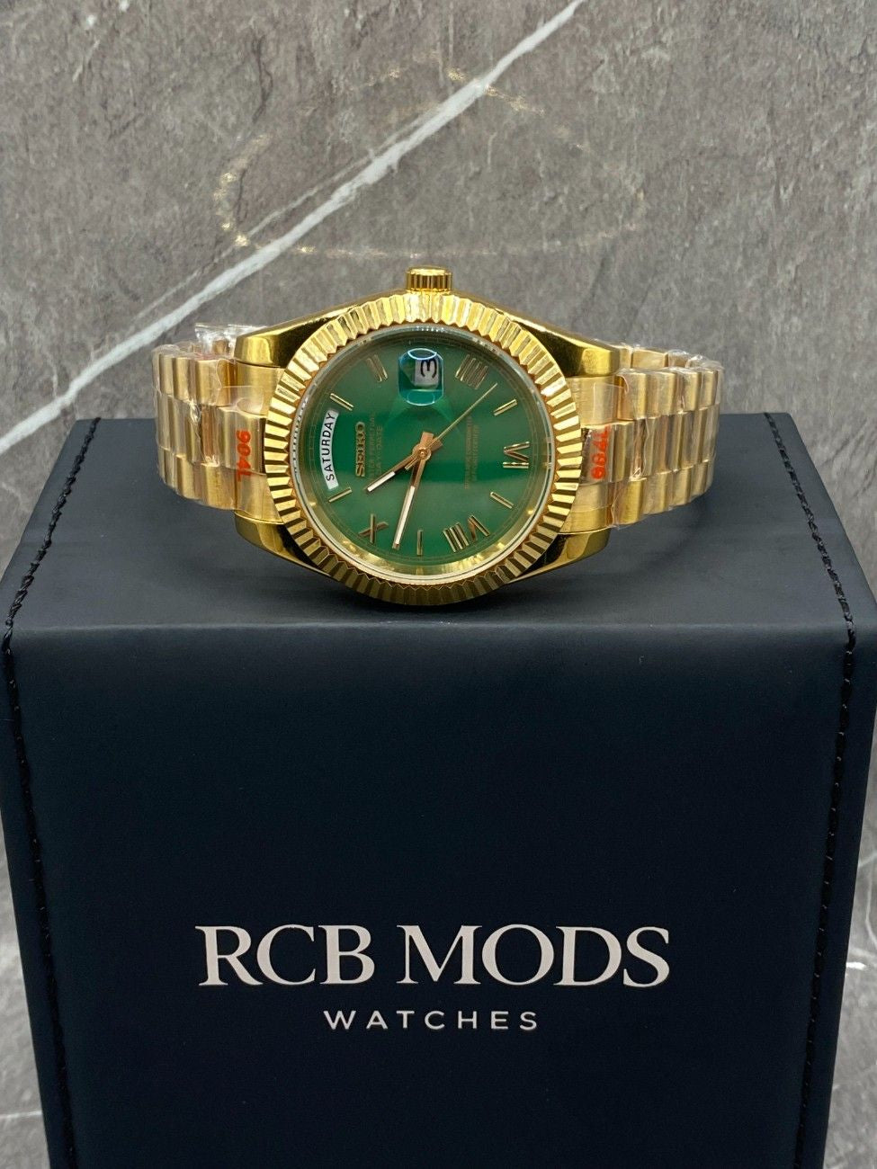 Seikojust Daydate Gold Green